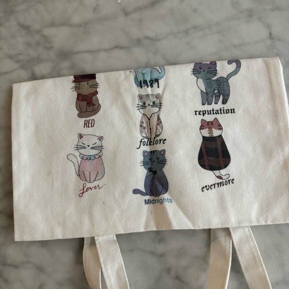 Taylor Swift Custom Tote Bag - Karma is a Cat with all 12 albums (14x15’)/ - Picture 9 of 9
